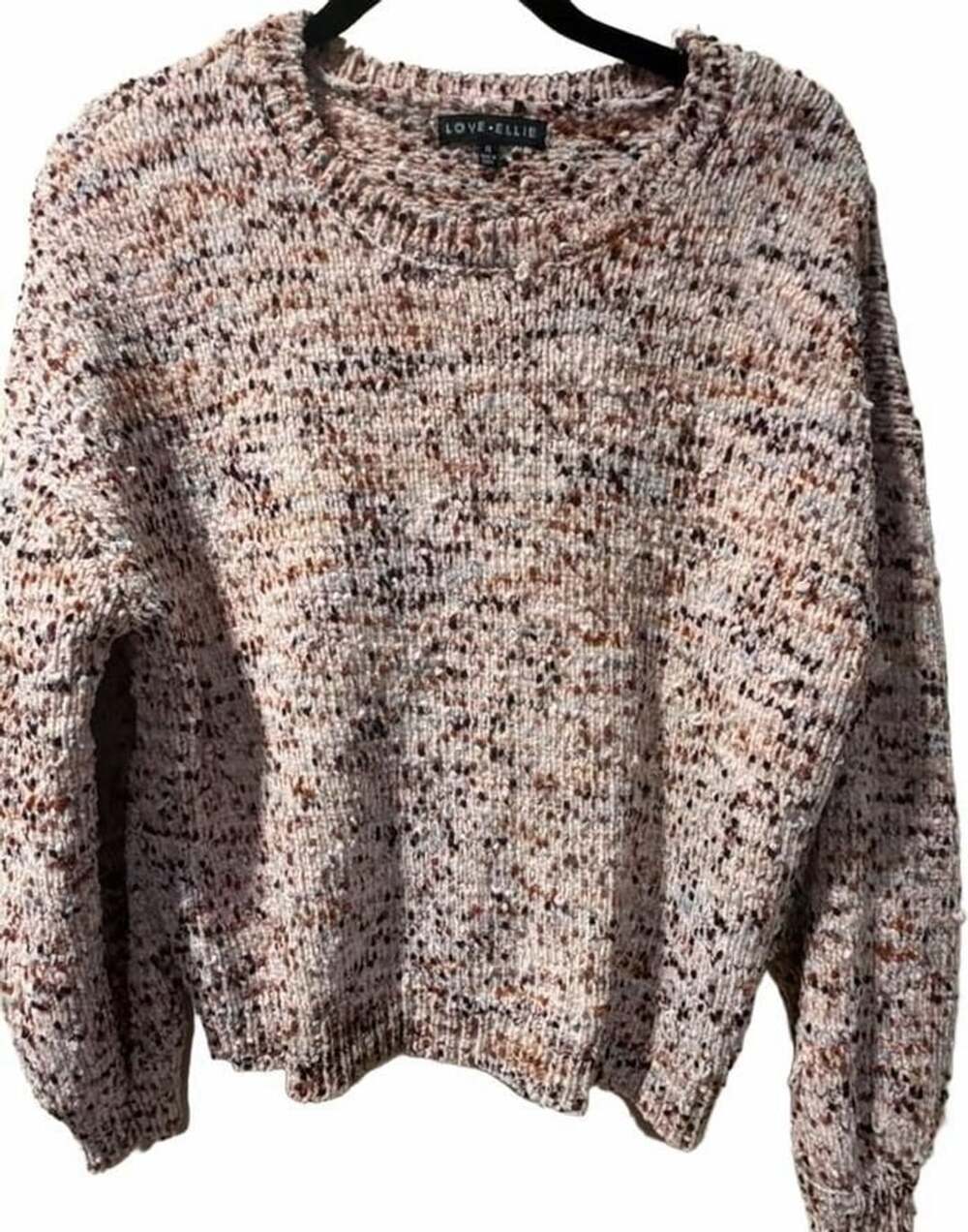 Love Ellie Multicolor Speckled Knit Sweater Sz XL